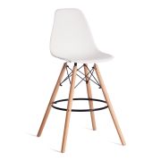 Стул барный Cindy Bar Chair (mod. 80-1) / 1 шт. в упаковке дерево бук/металл/пластик, 50 х 51 х 109 см, White (Белый) 70029/ натуральный