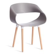 Стул QXX (mod. C1058-1) / 1 шт. в упаковке пластик/дерево, 60 х 53 х 81 см, Grey (серый) 92717 / натуральный