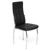 Стул ELFO ( mod.35 ) металл/экокожа, 45х53х100х47см, хром/черный