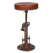 Стул Secret De Maison KENDOZ ( mod. M-14523 ) металл/кожа буйвола, D32х50,5-73см, коричневый