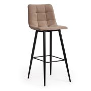 Стул барный CHILLY (mod.7095б) / 1 шт. в упаковке ткань/металл, 50х44х104 см, высота до сиденья 76 см, бежевый barkhat 5/черный