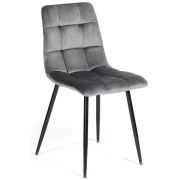 Стул CHILLY (mod. 7094) металл/вельвет, 45 х 55 х 87,5 см, серый/черный, G062-40