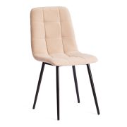 Стул CHILLY MAX Велюр/металл , 45 х 54 х 90 см , бежевый/черный