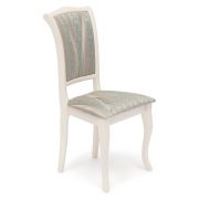 Стул Opera ( OP-SC ) дерево гевея, 45х53х97см, ivory white (слоновая кость 2-5), ткань бирюзовая (H180-19)