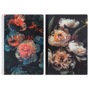 Тетрадь А4 96 л. BRAUBERG, на сшивке с корешком, клетка, обложка картон, «Flowers», 405286