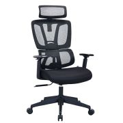 Кресло BRABIX PREMIUM «Veyron ER-703», адаптивный механизм, регулируемый подголовник, сетка/ткань, черное, 532966
