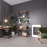 GUTTA Стеллаж196х92х34 см - эвок - чёрный