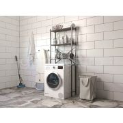 GUTTA Стеллаж для ванной комнаты 180х69х25 см. три полки - коричневый - чёрный