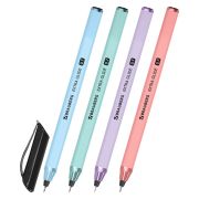 Ручка шариковая масляная BRAUBERG «Extra Glide Softy EL», СИНЯЯ, корпус ассорти, игольчатый наконечник 0,7 мм, линия письма 0,5 мм, 144262