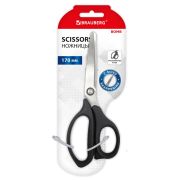 Ножницы BRAUBERG «BOMB», 170 мм, графитовый цвет, 2-сторонняя заточка, эргономичные, 238857