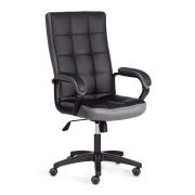 Кресло TRENDY (22) кож/зам/ткань, черный/серый, 36-6/12