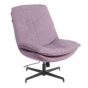 Кресло лаунж Cosmo велюр/букле, VT shape wood rose