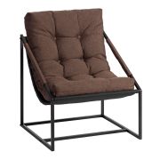 Кресло Charli / Чарли без подлокотника рогожка, коричневый, 3М7-147, 70х70х84 см