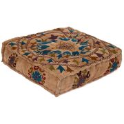 Модуль мягкий Secret De Maison RADJA (mod. MA-108) cotton canvas sujani, 80х80х20см, желтый с цветами