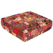 Модуль мягкий Secret De Maison GIPSY (mod. 10206) cotton patchwork, 80х80х20см, этнический красный