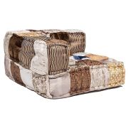 Модуль мягкий угловой Secret De Maison SAN REMO (mod. 10164) velvet patchwork, 80х80х43см, бежево-белый