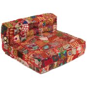 Модуль мягкий со спинкой Secret De Maison GIPSY (mod. MA-100) cotton patchwork, 80х80х43см, этнический красный