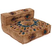 Модуль мягкий со спинкой Secret De Maison RADJA (mod. MA-103) cotton Kilim, 80х80х43см, желтый с цветами