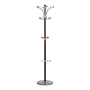 Вешалка Hanami (mod. GH-8617) дерево/хром/мрамор, Black (Черный) / Walnut (Орех), 37x37x175см