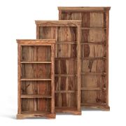 Шкафы для книг ( набор 3 шт.) Бомбей - 0761A палисандр, 90х40х176/75х35х151/60х30х121 см, Natural tinted (натуральный тонированный)