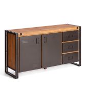 Комод Secret De Maison CITY ( mod. CTY D01) металл/дерево акация, 150х45х80см, коричневый дым (smoke brown B034)