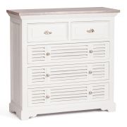 Комод Secret De Maison RIVIERA ( mod.2149A) дерево манго, 102х40х100см, Antique white/white wash