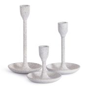 Набор подсвечников Secret De Maison KLEV ( mod. LS-0072 ) металл: аллюминий, 10 х 10 х 20см, 10 х 10 х 15 см, 10 х 10 х 12 см, серебряный
