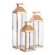 Набор подсвечников Secret De Maison LEVUANA ( mod. LS-0203 ) металл: железо, 14 х 14 х 58 см , 14х 14 х 48 см, 14 х 14 х 37 см, золотой