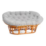 Диван MAMASAN/МАМАСАН 23/02 W /с подушкой/ 169х102х80 см, Honey (мед), матрац 182х119 см, ткань серо-бежевая 3М 16/2