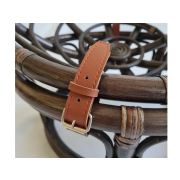 Мебельный ремешок Мамасан/Папасан натур. кожа, тёмно-коричневый