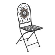 Стул Secret de Maison VICENZA (mod. PL08-7451RV) металл, 36*35*91 см, черный /плитка «калейдоскоп»