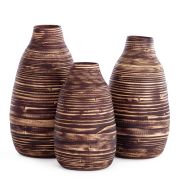 Набор ваз Secret De Maison VENCH ( mod. LS-0184 ) бамбук, 23 х 23 х 41 см , 20 х 20 х 36 см, 18 х 18 х 31 с, коричневый/бежевый