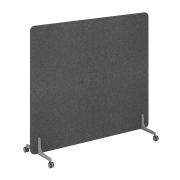 Перегородка на металлических опорах, на роликах 1638x26x1470