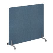 Перегородка на металлических опорах, на роликах 1638x26x1470