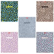 Тетрадь А5 48 л., HATBER, скоба, клетка, обложка картон, тиснение, LEO-принт (микс в спайке), 092970, 48Т5тВ1