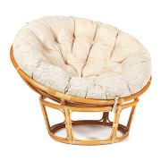 Кресло PAPASAN/ПАПАСАН 23/01 W /с подушкой/ диаметр подушки 129 см, 115х101х104 см, Honey (мед), ткань Старт