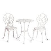 Комплект Secret De Maison Waltz of flowers (стол +2 стула) алюминиевый сплав, D60/H67, 52Х40Х89см, butter white