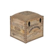 Пуф - сундук Secret De Maison PERRET (mod. M-540 ) дерево манго/ткань хлопок, 45*45*50, натуральный, ткань: винтаж