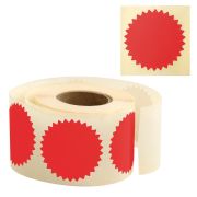 Этикетка самоклеящаяся для опечатывания документов ЗВЕЗДОЧКА красная, 52 мм, 500 шт., BRAUBERG, 111742