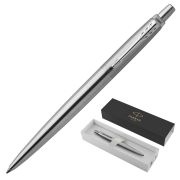 Ручка шариковая PARKER «Jotter Core Stainless Steel CT», корпус серебристый, детали хром, синяя, 1953170