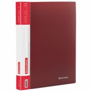 Папка на 2 кольцах BRAUBERG «Стандарт», 25 мм, красная, до 170 листов, 0,8 мм, 221614