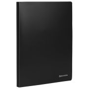 Папка на 2 кольцах BRAUBERG «Office», 25 мм, черная, до 170 листов, 0,5 мм, 227495