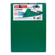 Доска-планшет BRAUBERG «NUMBER ONE» с прижимом А4 (228х318 мм), картон/ПВХ, ЗЕЛЕНАЯ, 232222