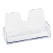 Подставка для визиток настольная 40х100х55 мм, прозрачная, ВТ01