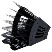 Лоток для бумаг веерный BRAUBERG «Basic» 7-ми секционный, 6 отделений, сетчатый, черный, 237019