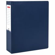 Папка на 2 кольцах, ПРОЧНАЯ, картон/ПВХ, BRAUBERG «Office», СИНЯЯ, 75 мм, до 500 листов, 271845