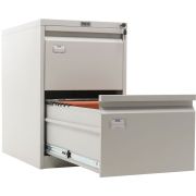 Шкаф картотечный ПРАКТИК «AFC-02», 695х470х646 мм, 2 ящика, для 110 подвесных папок, формат папок Foolscap или A4 (БЕЗ ПАПОК)