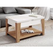 Журнальный стол-трансформер Агат 34 (03) Белый шпон-Дуб Вотан