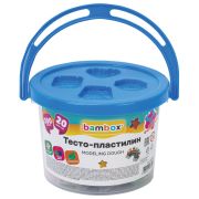 Тесто-пластилин для лепки СУПЕР ПЛАСТИЧНОЕ, 20 цветов 300 г, в пластиковом ведерке, формочки, BAMBOX (БАМБОКС), 107251
