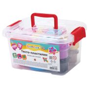 Тесто-пластилин для лепки СУПЕР ПЛАСТИЧНОЕ, 12 цветов, 600 г, в пластиковом контейнере, формочки, BAMBOX (БАМБОКС), 107252